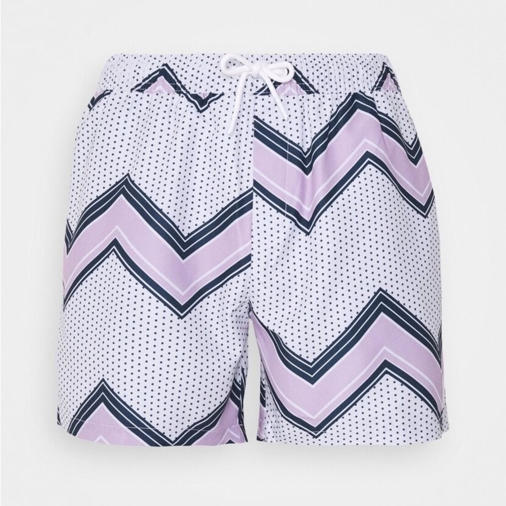 TOPMAN Zig Zag Pattern Swim Shorts